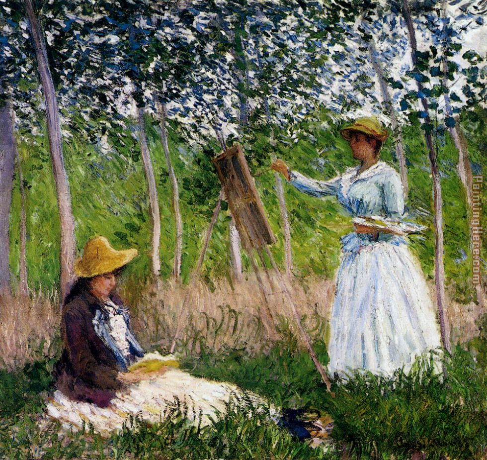 In The Woods At Giverny painting - Claude Monet In The Woods At Giverny art painting